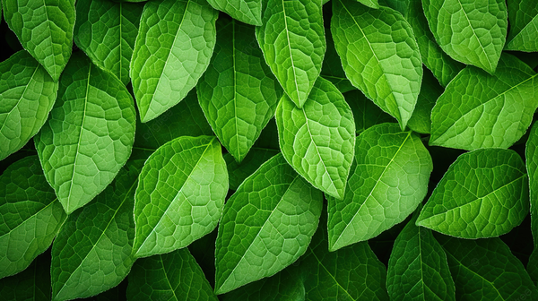 Hojas verdes con enfoque suave que invitan a una pausa